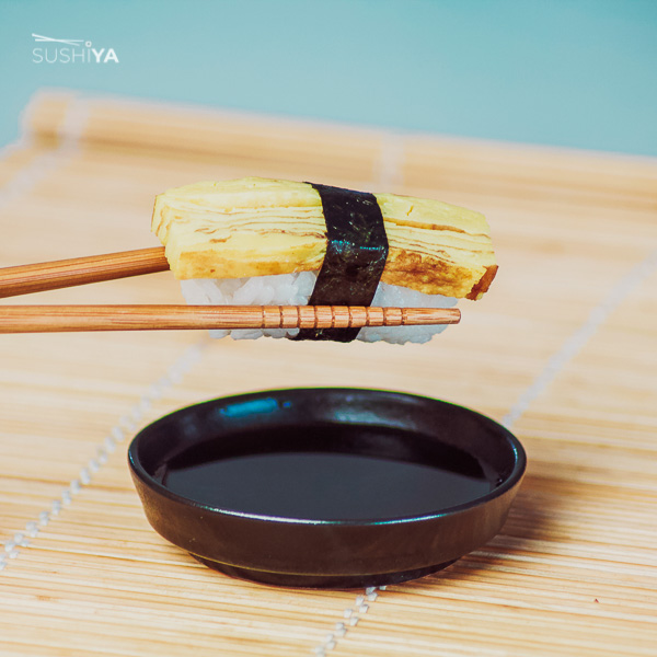 Na obrázku sa nachádza Tamago, ide o druh japonskej omelety so špecifickou chuťou.
